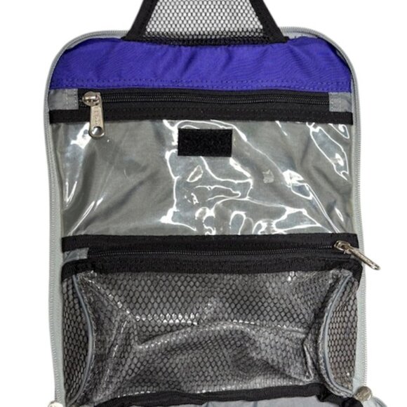 L.L. Bean Med Unisex Travel Toiletry Organizer Bag - Purple - 9¾"H x 11½"W x 3"D - Picture 6 of 10